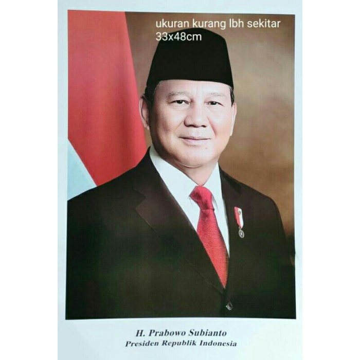 Poster gambar presiden republik indonesia prabowo subianto | Lazada ...