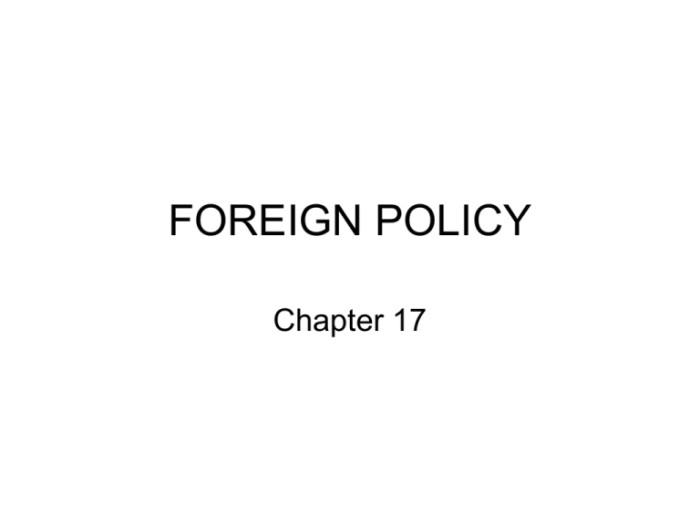 Foreign policy fuel