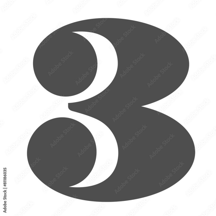 3d vermelho número 3 11297471 PNG