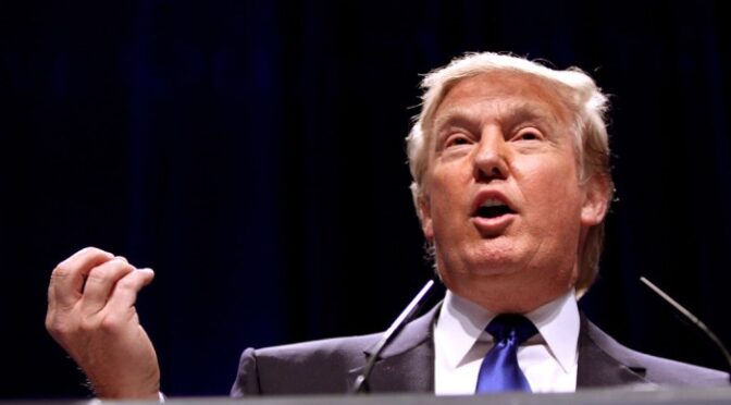 Donald Trump The Us President Announces Immigration Halt And Green Card Review.