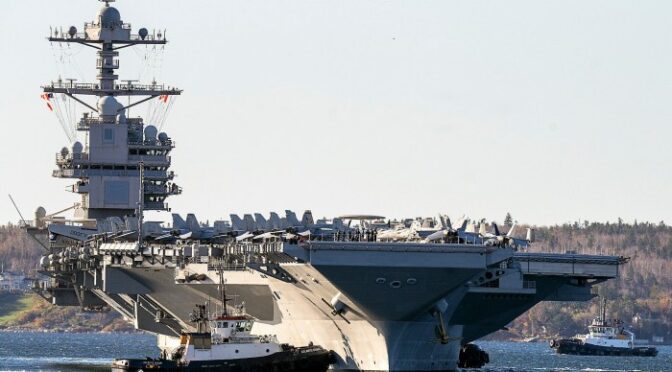Tensions With Venezuela Us’S Most Advanced Aircraft Carrier Is Already In The Caribbean Sea.