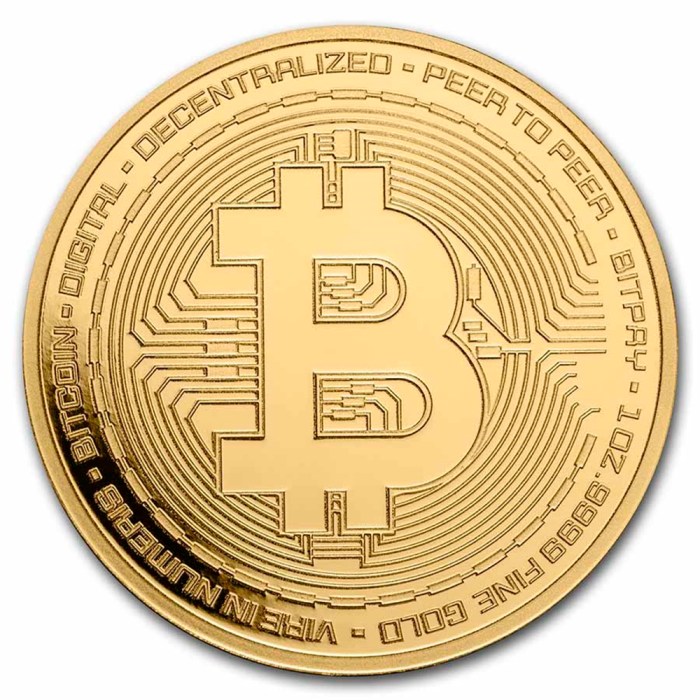 Bitcoin moneda de oro | Crypto Metales