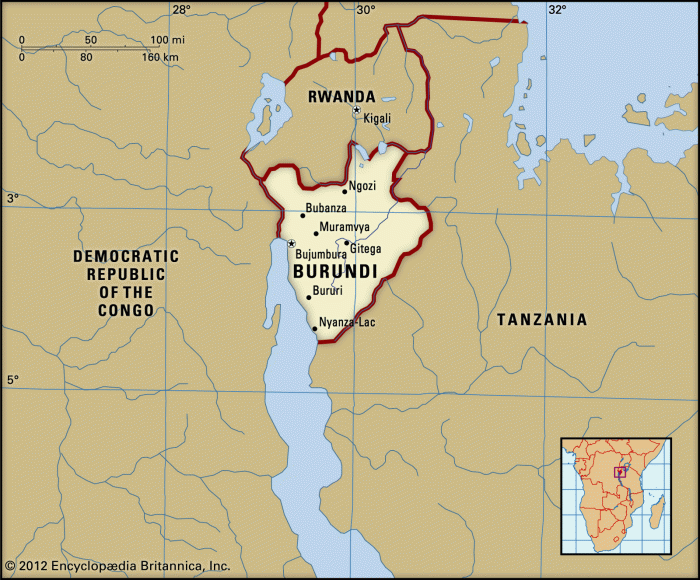 Political Map of Burundi - Ezilon Maps