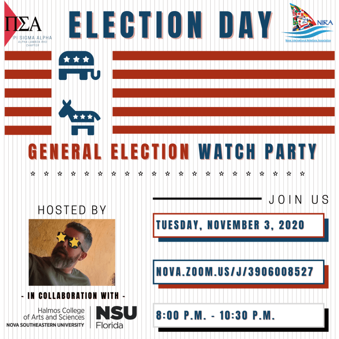 Election Watch Party (November 3) – NSU SharkFINS