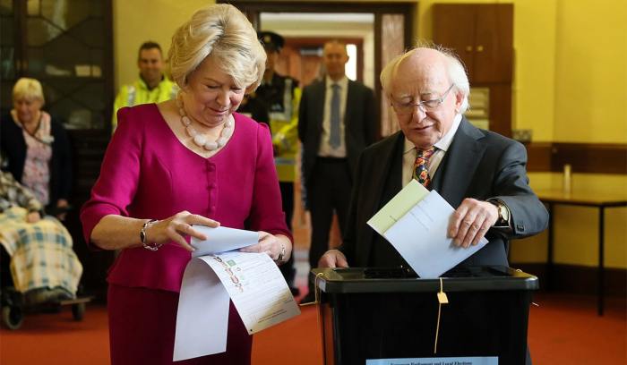 WATCH: President Michael D Higgins casts his vote as early turnout ...