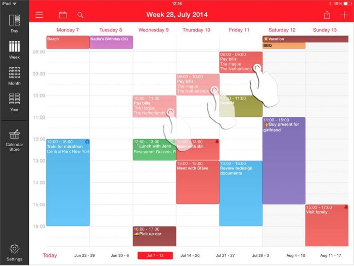 Week Calendar for iPad สุดยอดปฏิทินสำหรับผู้ใช้ iPad ฟรีจำกัดเวลา