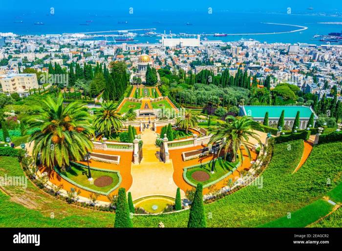 Aerial view of Bahai gardens in Haifa, Israel Stock Photo - Alamy