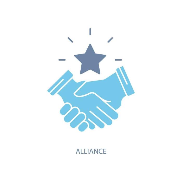 alliance concept line icon. Simple element illustration. alliance ...