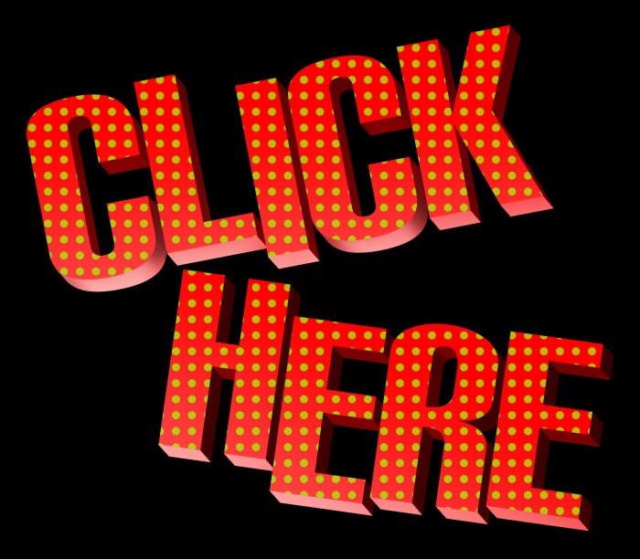 Click Here Blocky Text Free Stock Photo - Public Domain Pictures