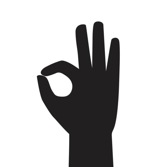 Hand gesture OK sign vector illustration 13973787 Vector Art at Vecteezy