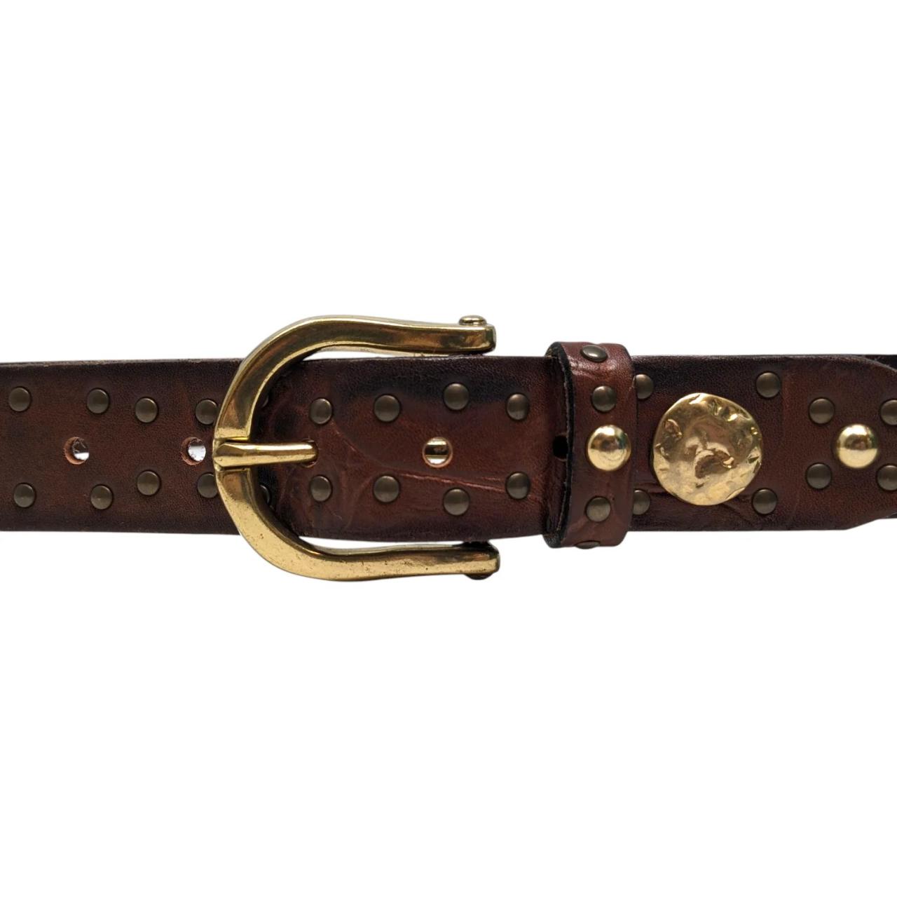 B Belt Studded Leather Belt - Size 90cm / Medium – shopstyle360