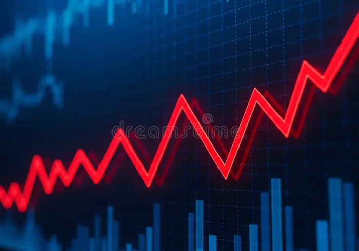 Stock Market Crash Red Arrow Blurred Chart Financial Downturn Stock ...