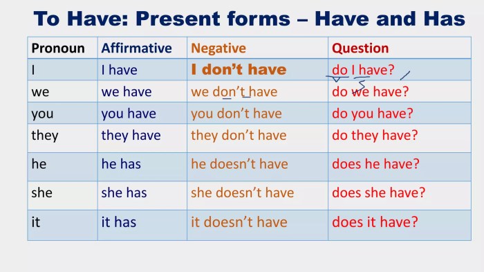 To have verb - have, has, had | PPTX