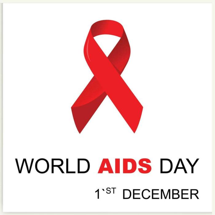 Vector World AIDS Day December 1st. Banner with red ribbon and text ...